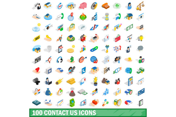 100 Contact Us Icons Set: Creative Ideas for Designers