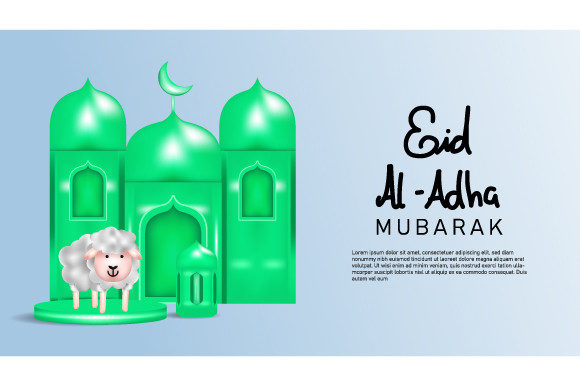 3D Eid Al Adha Banner Design Template Guide