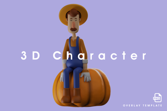 3D Farmer Sitting on a Giant Pumpkin: Practical Uses for a Versatile Digital Asset