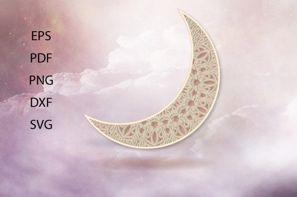 3d Luxurious Moon Floral Layer Design23
