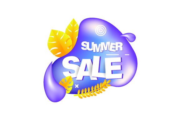 3D Memphis Summer Sale Banner Design Guide
