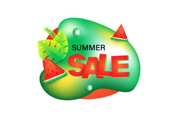 3D Memphis Summer Sale Poster Design: Bold Retro Style for Modern Promotions