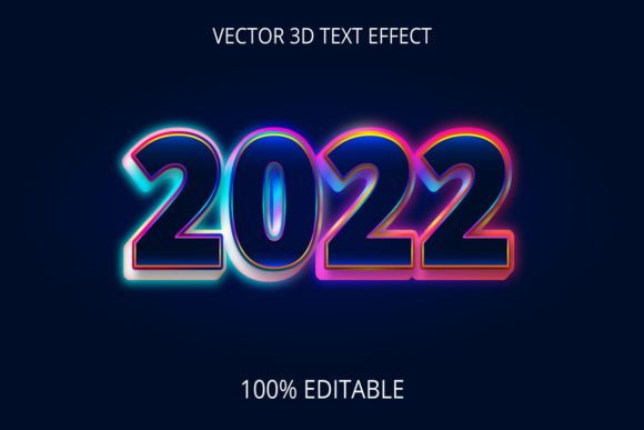 3D Text Effect 2022 Creative Design
