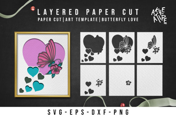 Butterfly Love Papercut 3D Shadow Box Ideas