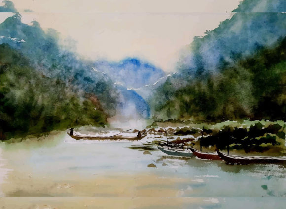 Exploring Watercolor Beach Nature Landscapes