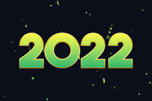 How Colorful 2022 Golden Text Clip Art Elevates Modern Design Projects