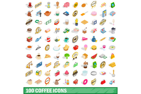 Isometric 3D Coffee Icons: Evaluating the 100 Coffee Icons Set for Your Projects