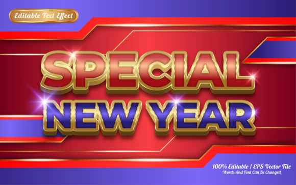 Special New Year Luxury 3d Text Effect