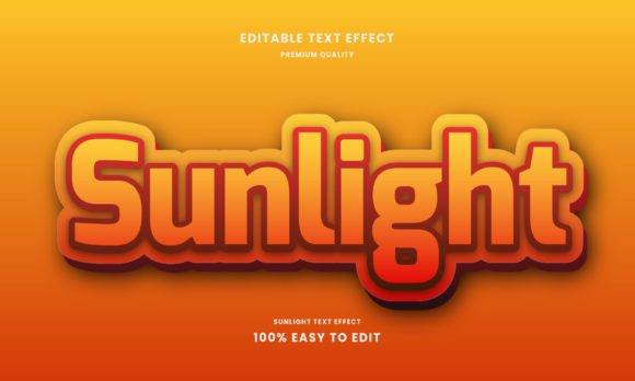 Sunlight 3D Text Effect
