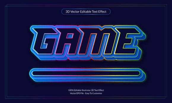 The Art and Utility of 3D Game Editable Text Effect Design