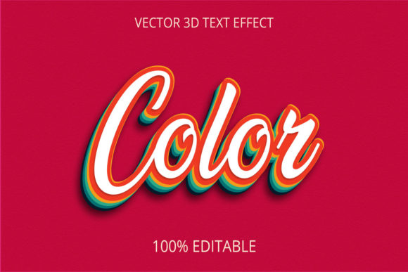 The Value of 3D Color Text Effect Creative Design