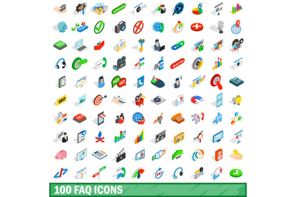 Unlocking Visual Communication: The Power of a 100 FAQ Icons Set in Isometric 3D Style
