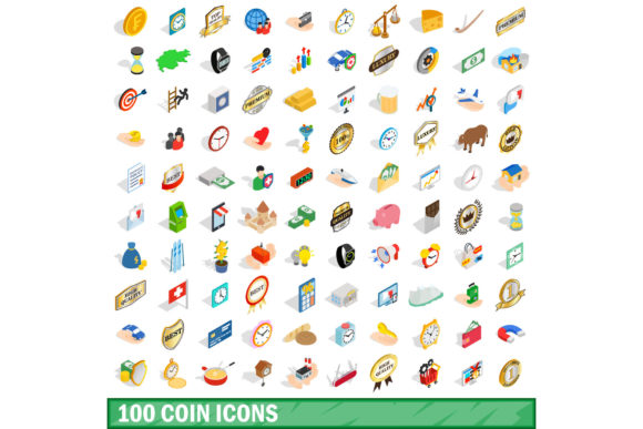 Unlocking Visual Impact with a 100 Coin Icons Set in Isometric 3D Style